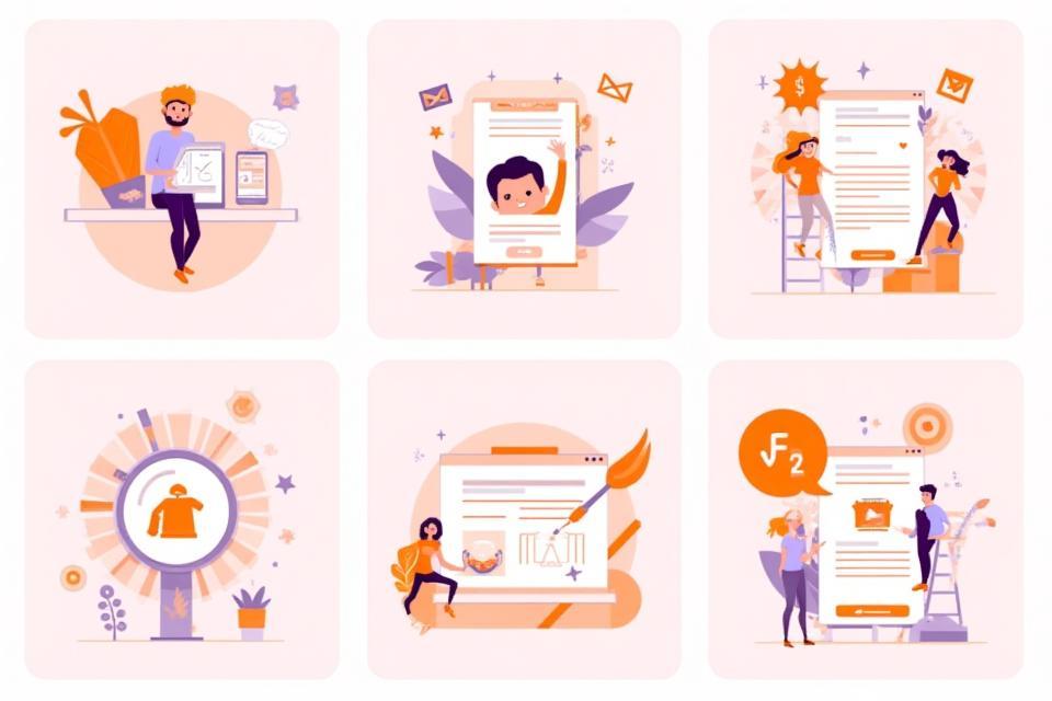 Creative digital assets for social media campaigns with bold typography